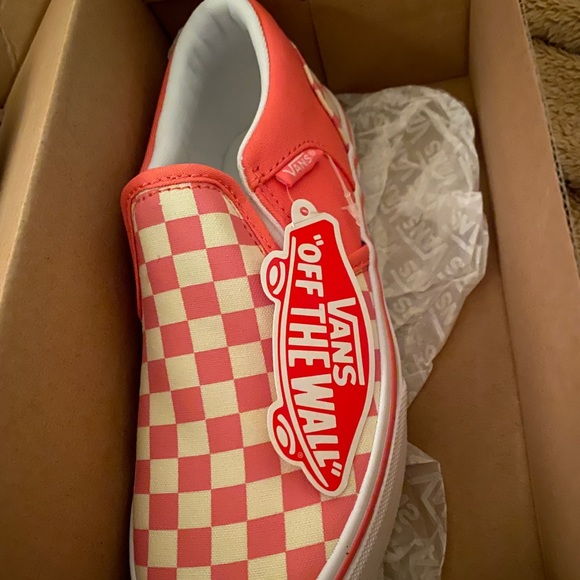 strawberry checkered vans